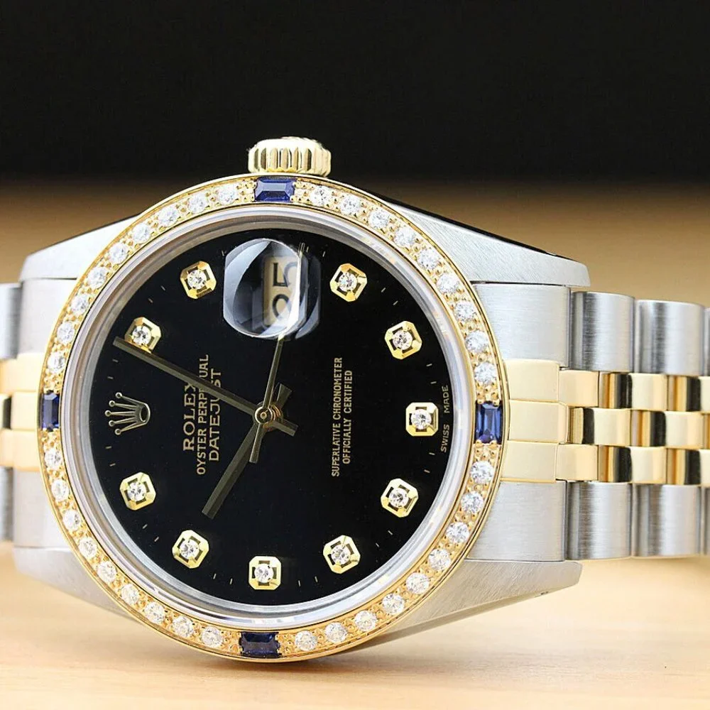Rolex Men's Two Tone Diamond Watch! Mint!